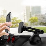 Wholesale Premium Magnetic Long Windshield and Dashboard Car Mount Holder for Phone KI-022 (Black)